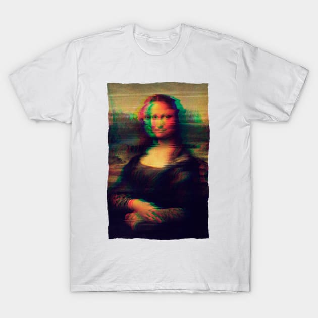 Mona Lisa Glitch T-Shirt by Kacarrot